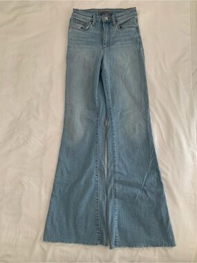 Joe’s Jeans Flare Jeans Size 25 Light Wash Raw Hem